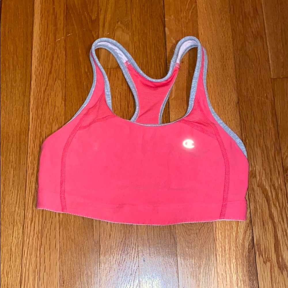 Hot pink champion sports bra